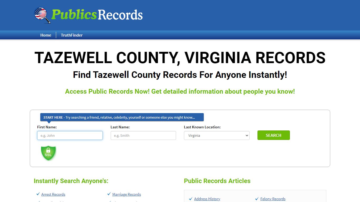 Find Tazewell County, Virginia Records!