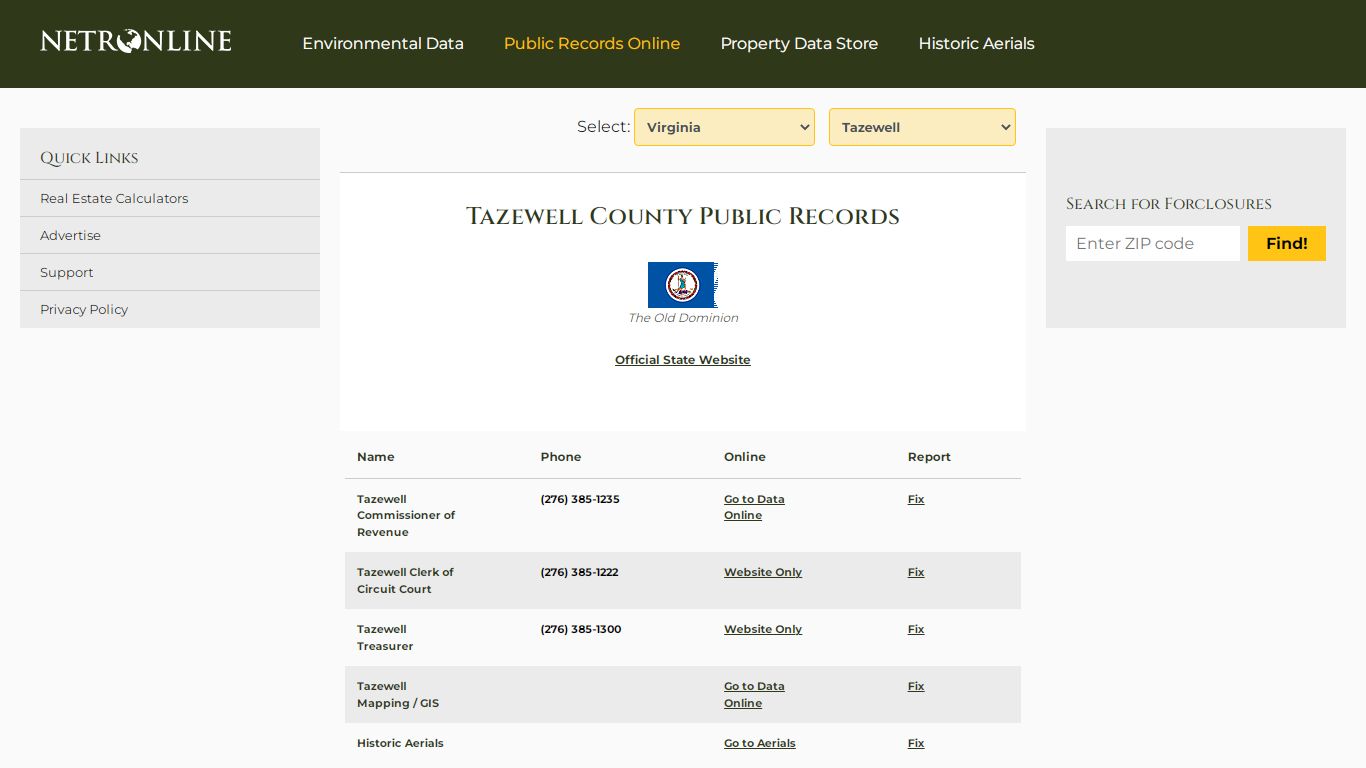 Tazewell County Public Records - NETROnline.com